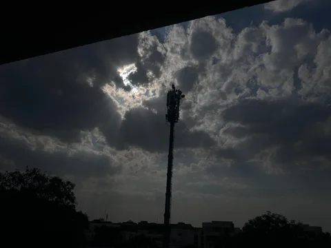 Sun through clouds