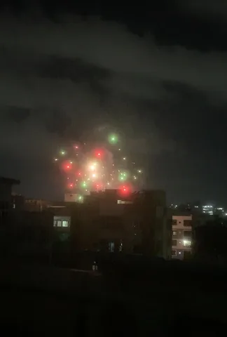 Fireworks at night
